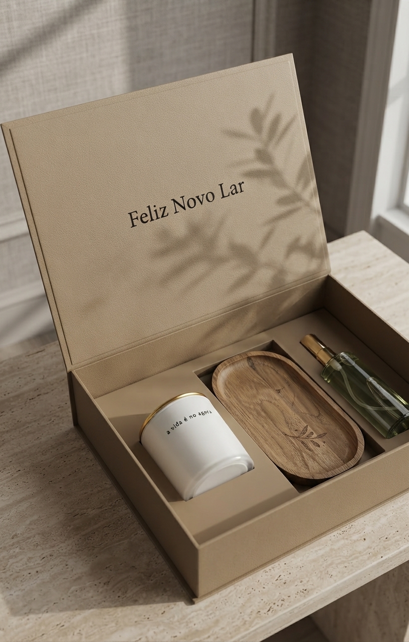 Caixa corporativa Áurea personalizada